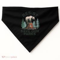 Resist Bear - Save Our Parks Wildlife Protection Women USA-Made Doggie Bandana thumb 0