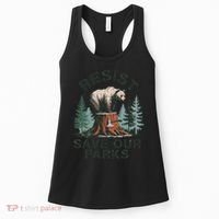 Resist Bear - Save Our Parks Wildlife Protection Women Women's Tank Top thumb 0