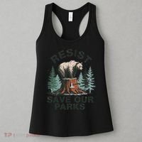 Resist Bear - Save Our Parks Wildlife Protection Women Women's Tank Top thumb 3