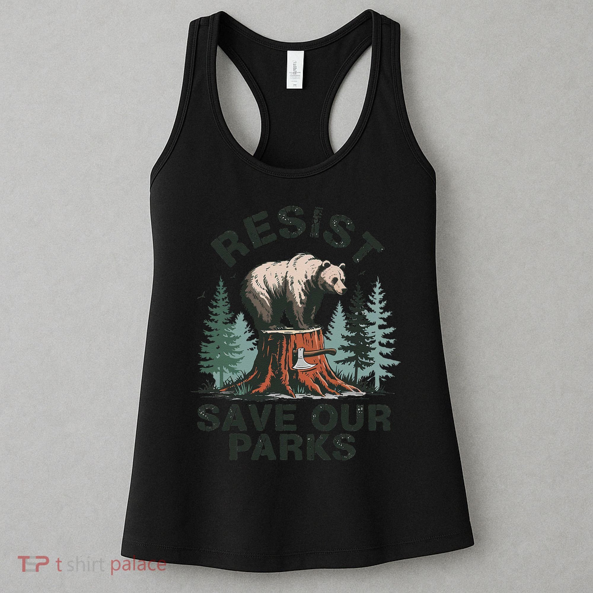 Resist Bear - Save Our Parks Wildlife Protection Women Women's Tank Top