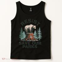 Resist Bear - Save Our Parks Wildlife Protection Women Tank Top thumb 2