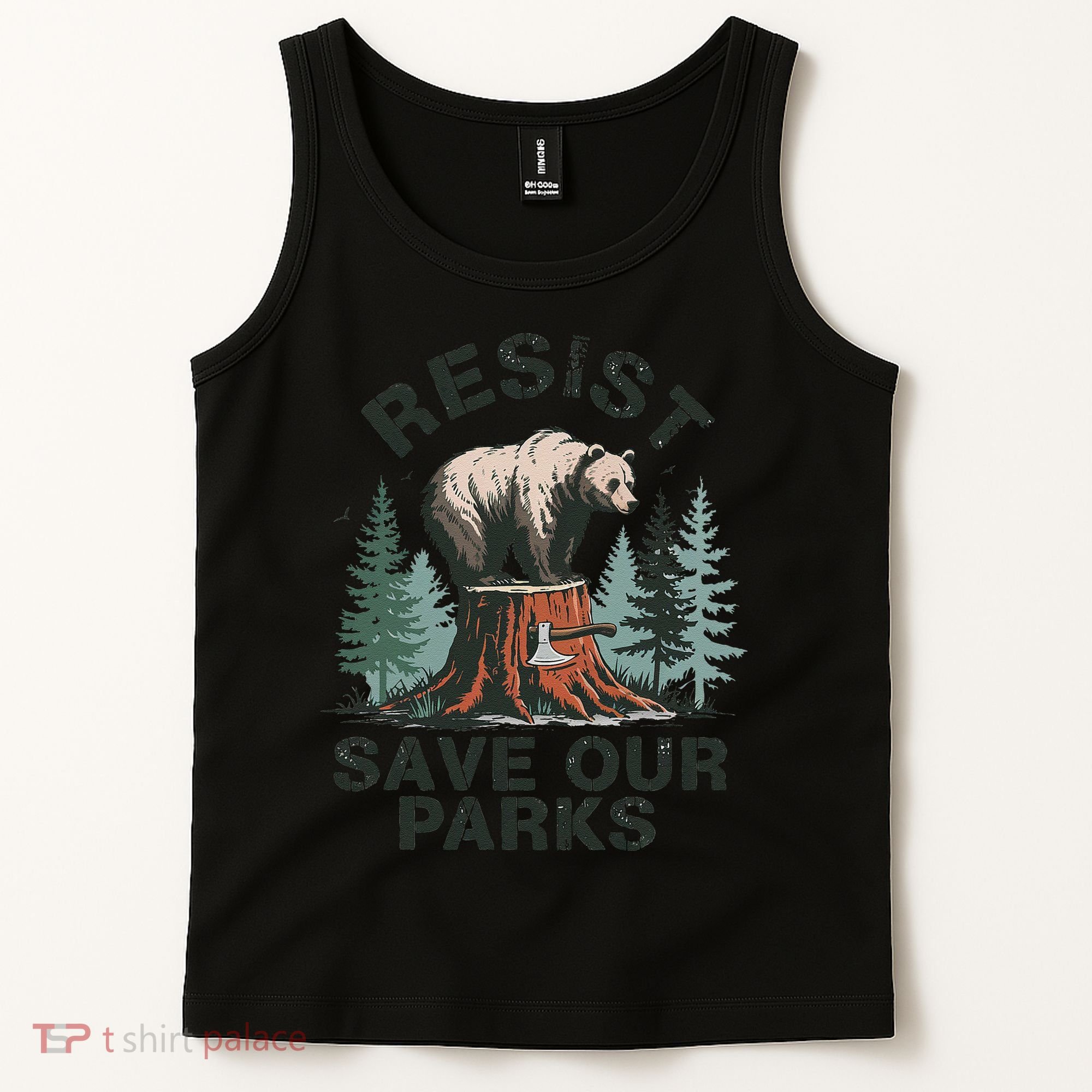 Resist Bear - Save Our Parks Wildlife Protection Women Tank Top