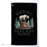 Resist Bear - Save Our Parks Wildlife Protection Women Golf Towel thumb 0