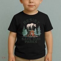 Resist Bear - Save Our Parks Wildlife Protection Women Toddler T-Shirt thumb 2