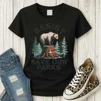Resist Bear - Save Our Parks Wildlife Protection Women Women's T-Shirt thumb 3