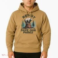 Resist Bear - Save Our Parks Wildlife Protection Women Hoodie thumb 2
