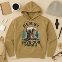 Resist Bear - Save Our Parks Wildlife Protection Women Hoodie thumb 3