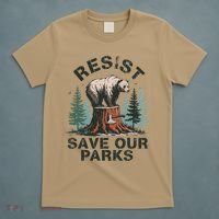 Resist Bear - Save Our Parks Wildlife Protection Women T-Shirt thumb 5