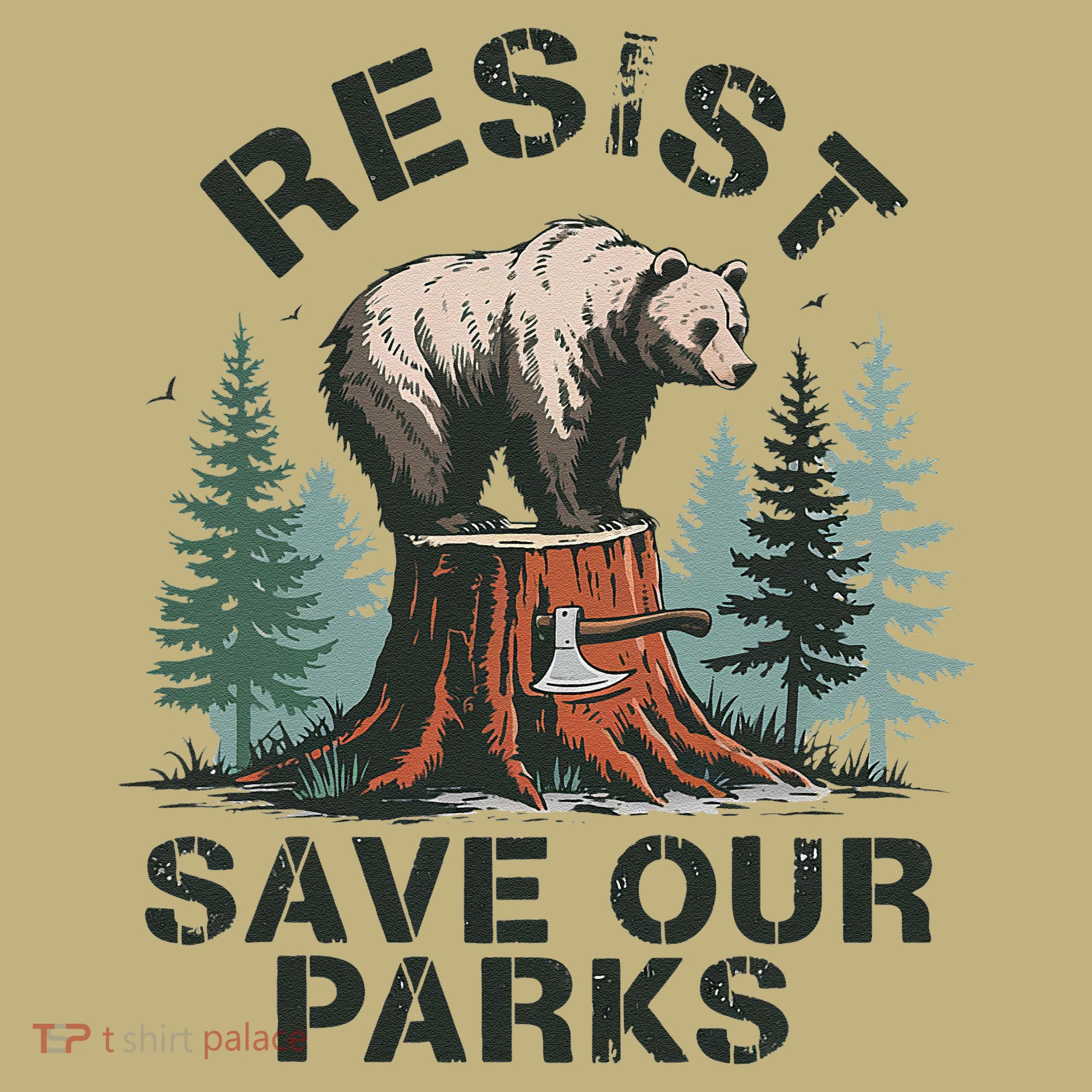Resist Bear - Save Our Parks Wildlife Protection Women Mousepad