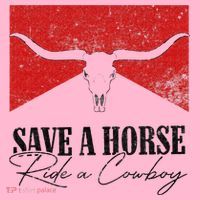 Retro Bull Skull Western Country Save A Horse Ride A Cowboy Coaster thumb 2