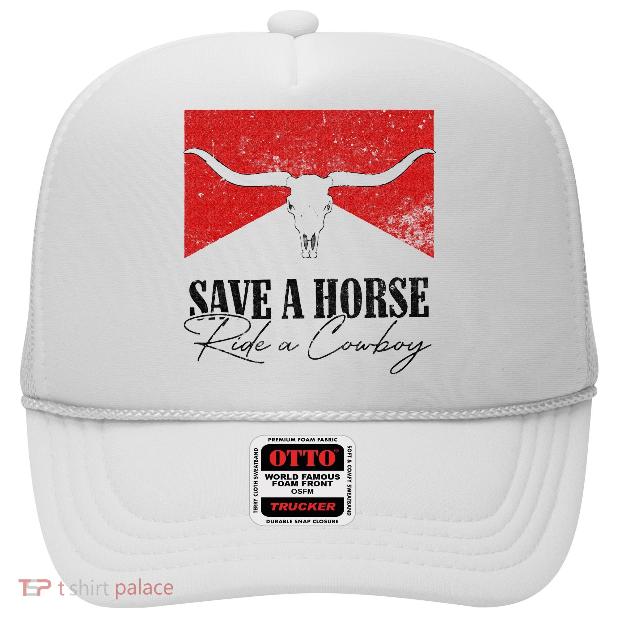 Retro Bull Skull Western Country Save A Horse Ride A Cowboy Hat
