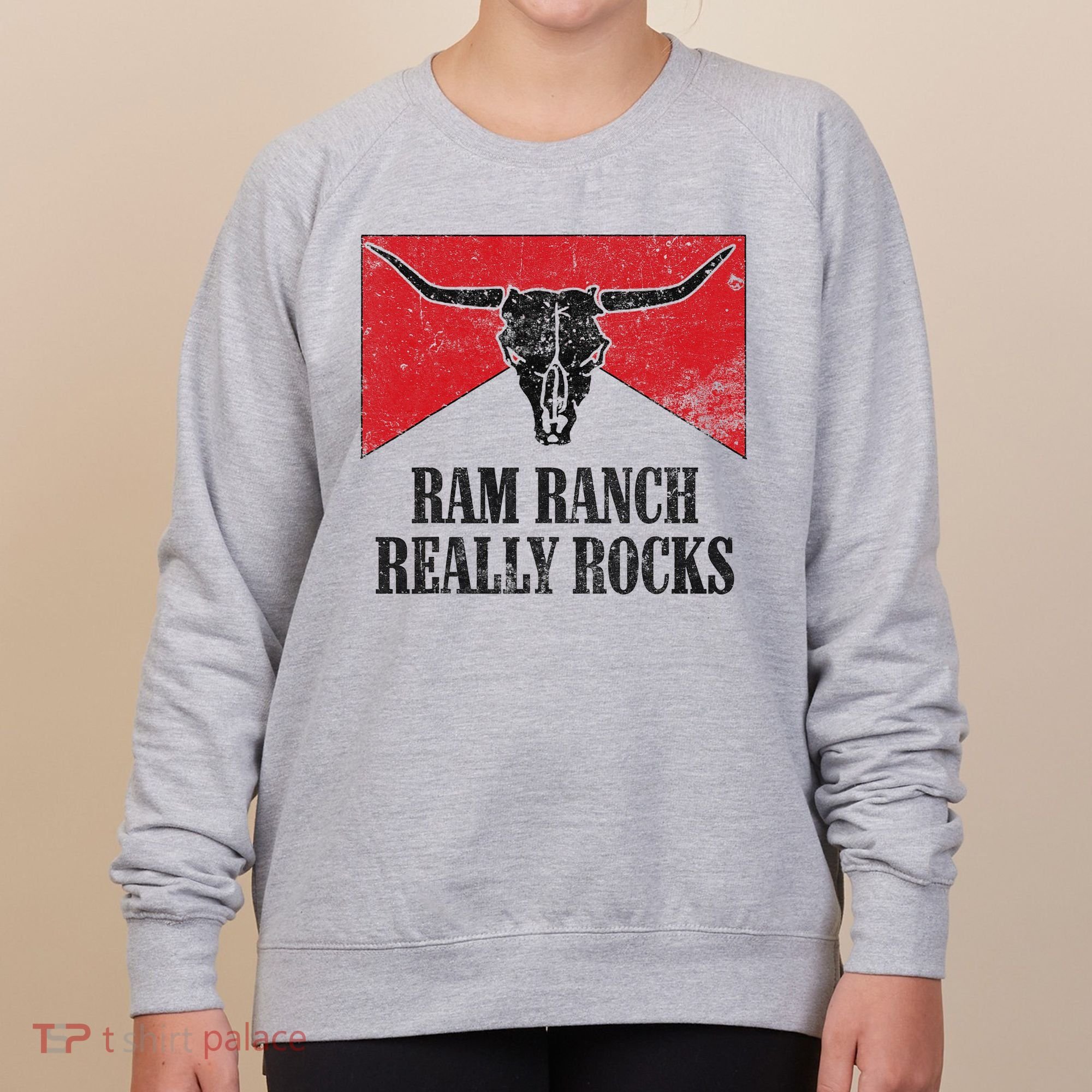 Retro Bull Skull Western Life Country Ram Ranch Rockin' Vibes Women's Sweatshirt