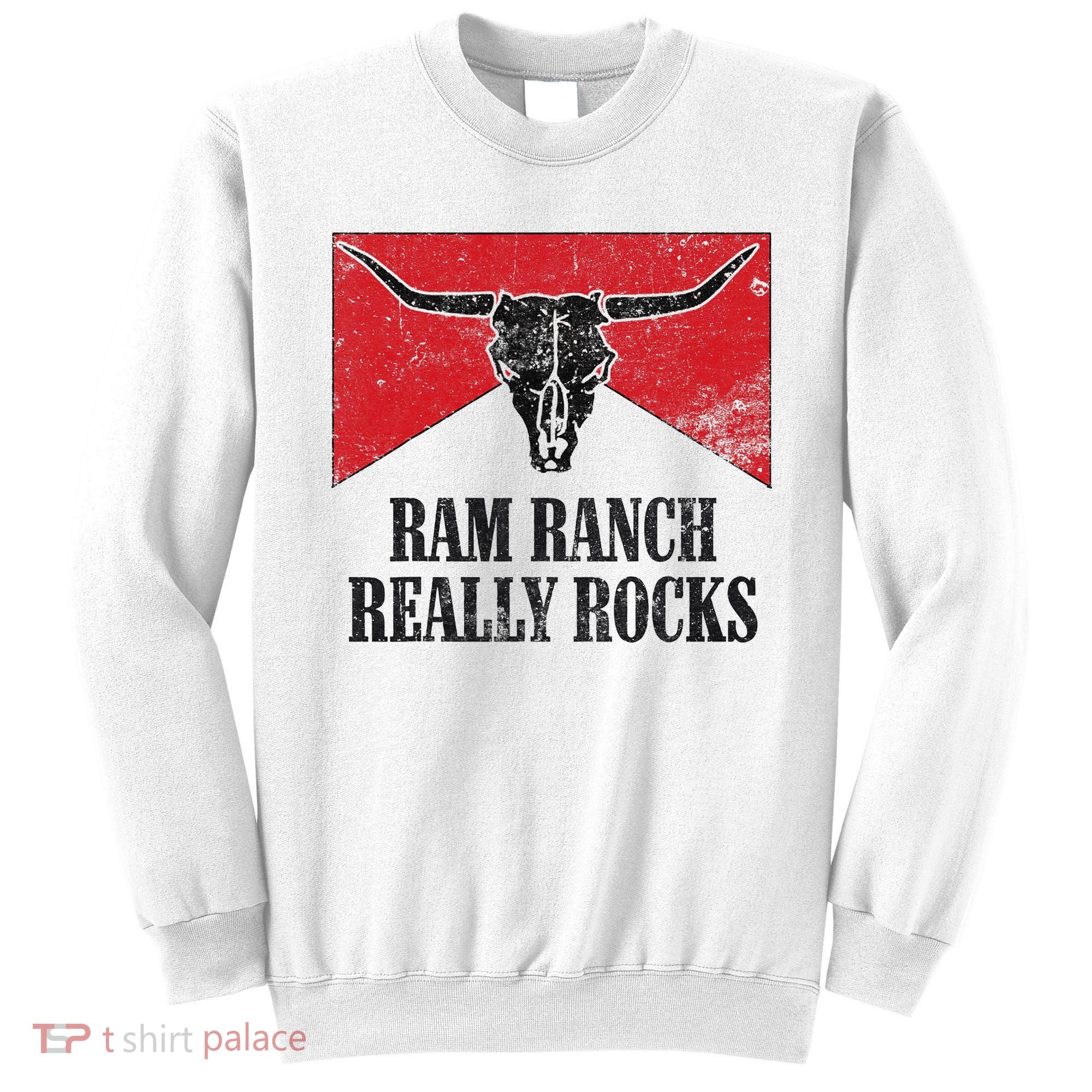 Retro Bull Skull Western Life Country Ram Ranch Rockin' Vibes Sweatshirt