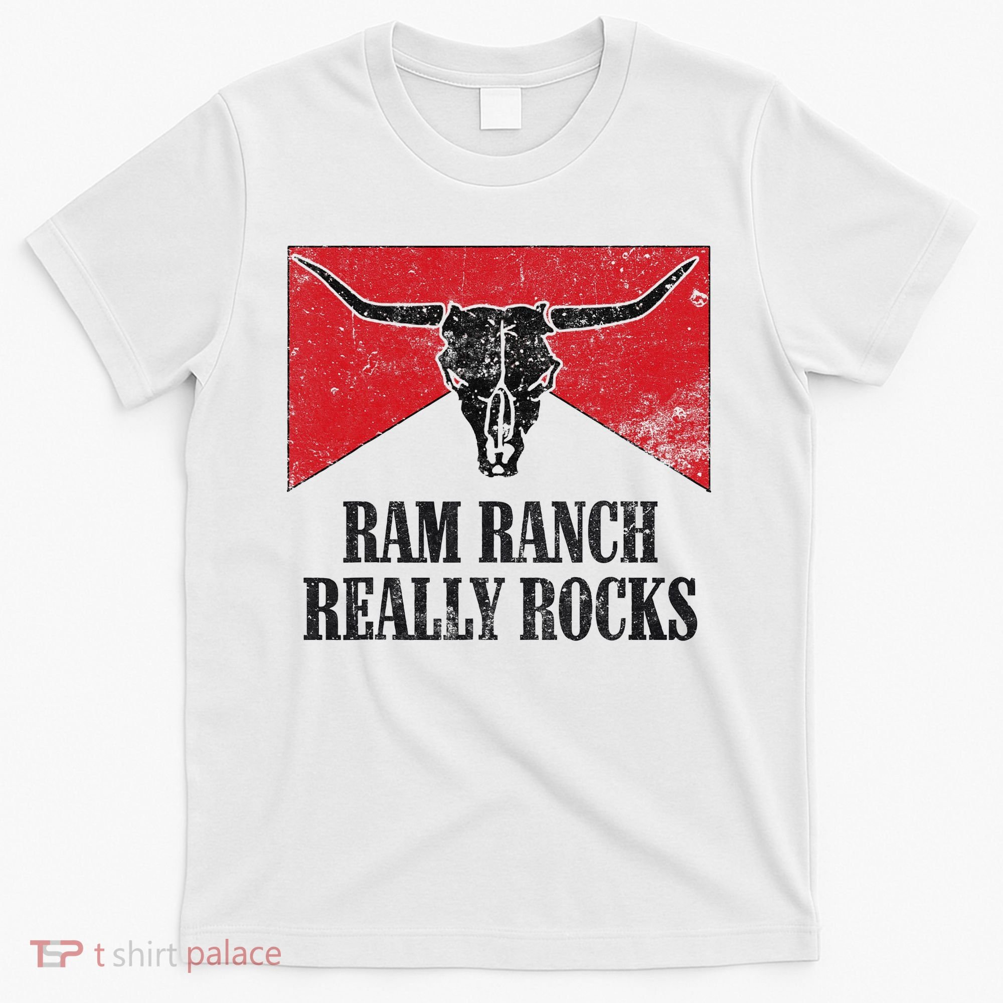 Retro Bull Skull Western Life Country Ram Ranch Rockin' Vibes T-Shirt