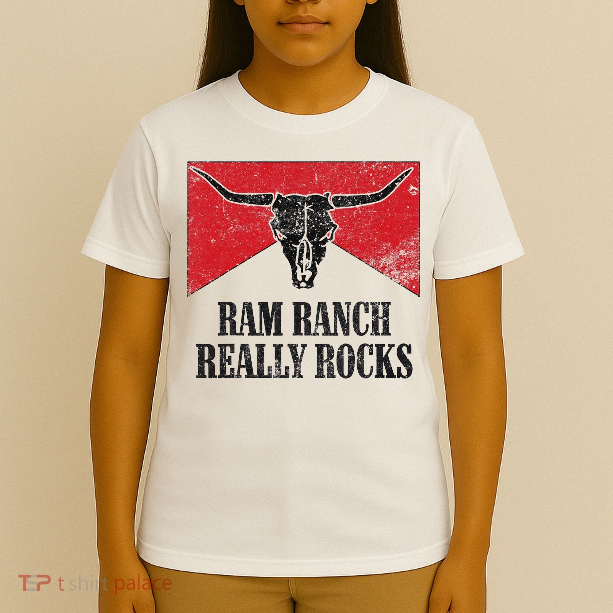 Retro Bull Skull Western Life Country Ram Ranch Rockin' Vibes T-Shirt