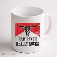 Retro Bull Skull Western Life Country Ram Ranch Rockin' Vibes Coffee Mug thumb 1
