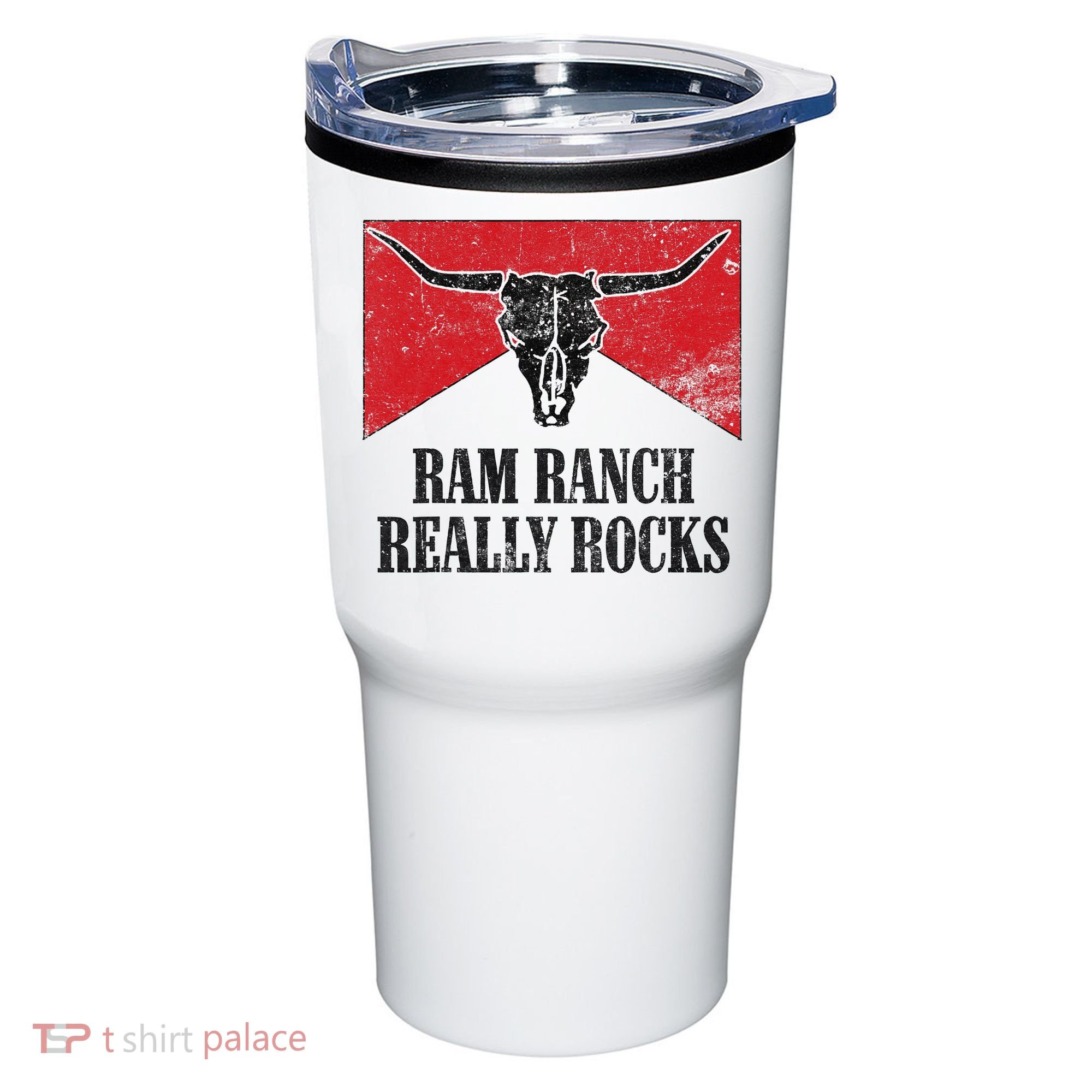 Retro Bull Skull Western Life Country Ram Ranch Rockin' Vibes Tumbler