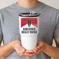 Retro Bull Skull Western Life Country Ram Ranch Rockin' Vibes Tumbler thumb 2