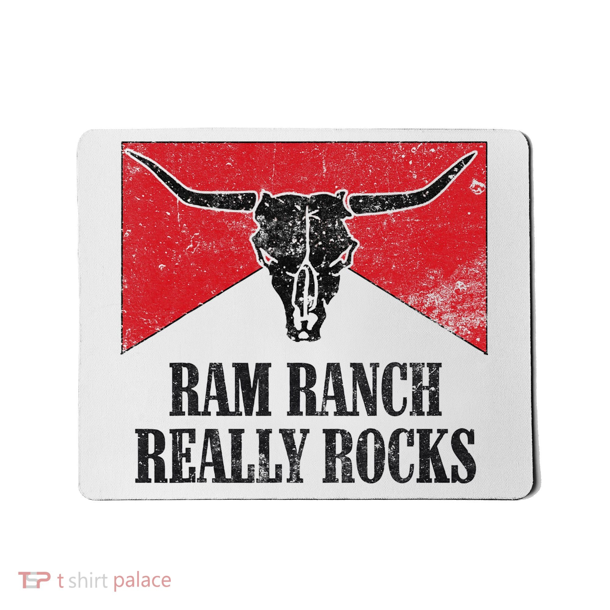 Retro Bull Skull Western Life Country Ram Ranch Rockin' Vibes Mousepad