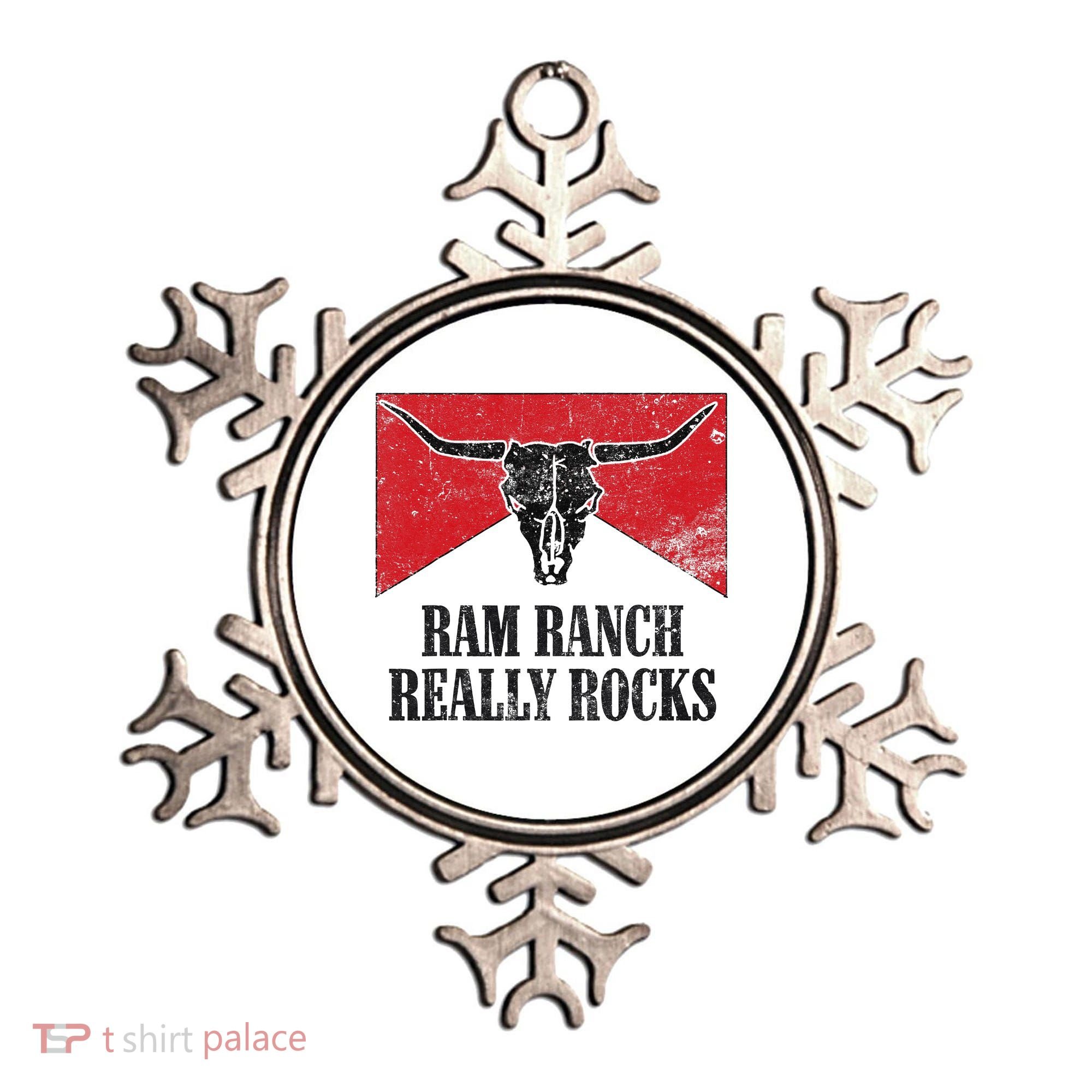 Retro Bull Skull Western Life Country Ram Ranch Rockin' Vibes Ornament