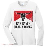 Retro Bull Skull Western Life Country Ram Ranch Rockin' Vibes Women's Long Sleeve Shirt thumb 0