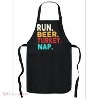 Run Beer Turkey Nap Thanksgiving Gift Apron thumb 0