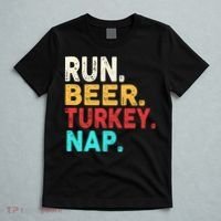 Run Beer Turkey Nap Thanksgiving Gift T-Shirt thumb 5