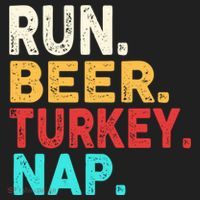 Run Beer Turkey Nap Thanksgiving Gift Tumbler thumb 3