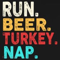 Run Beer Turkey Nap Thanksgiving Gift Kids Hoodie thumb 5