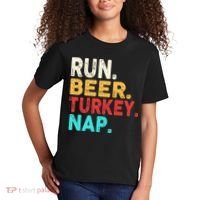 Run Beer Turkey Nap Thanksgiving Gift Kids T-Shirt thumb 2