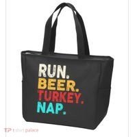 Run Beer Turkey Nap Thanksgiving Gift Tote Bag thumb 3