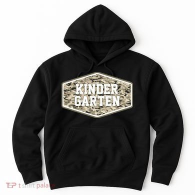 Retro Back To School Old Camo Kindergarten Hoodie