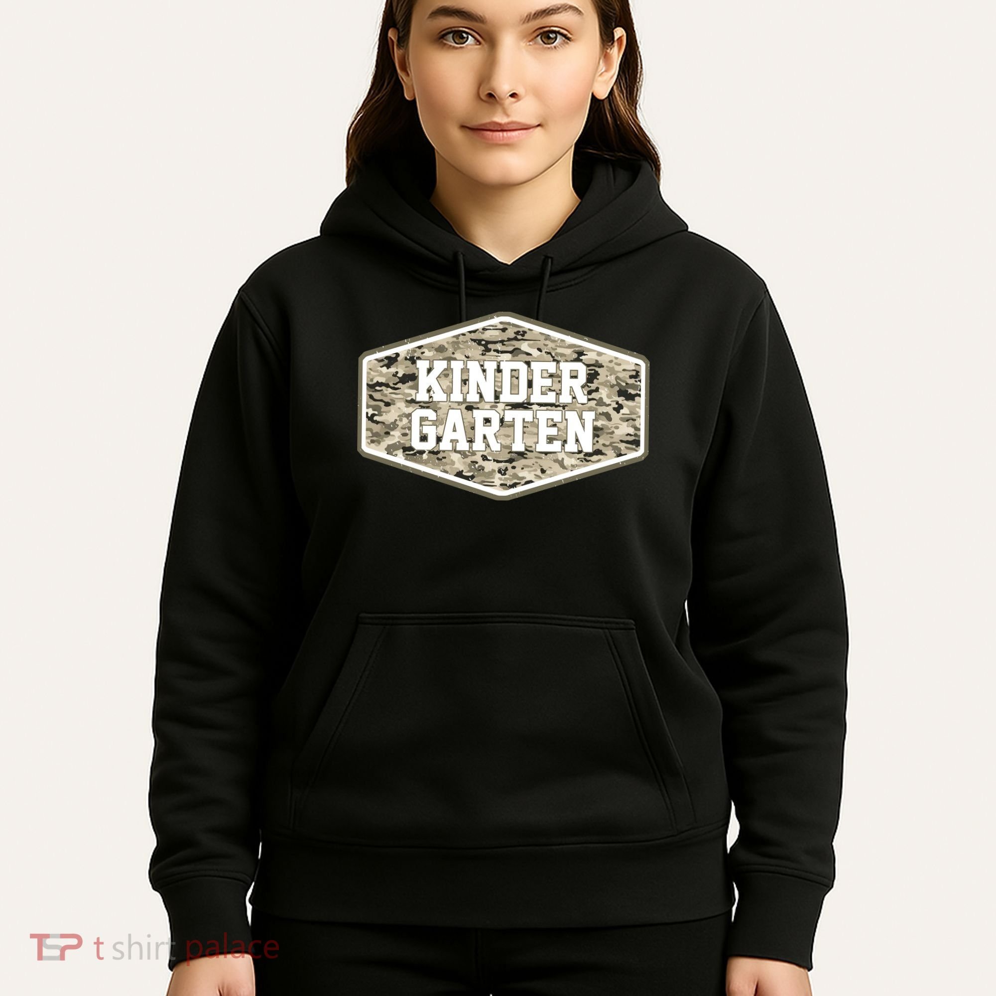 Retro Back To School Old Camo Kindergarten Hoodie