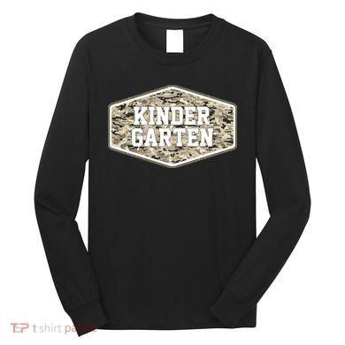 Retro Back To School Old Camo Kindergarten Long Sleeve Shirt
