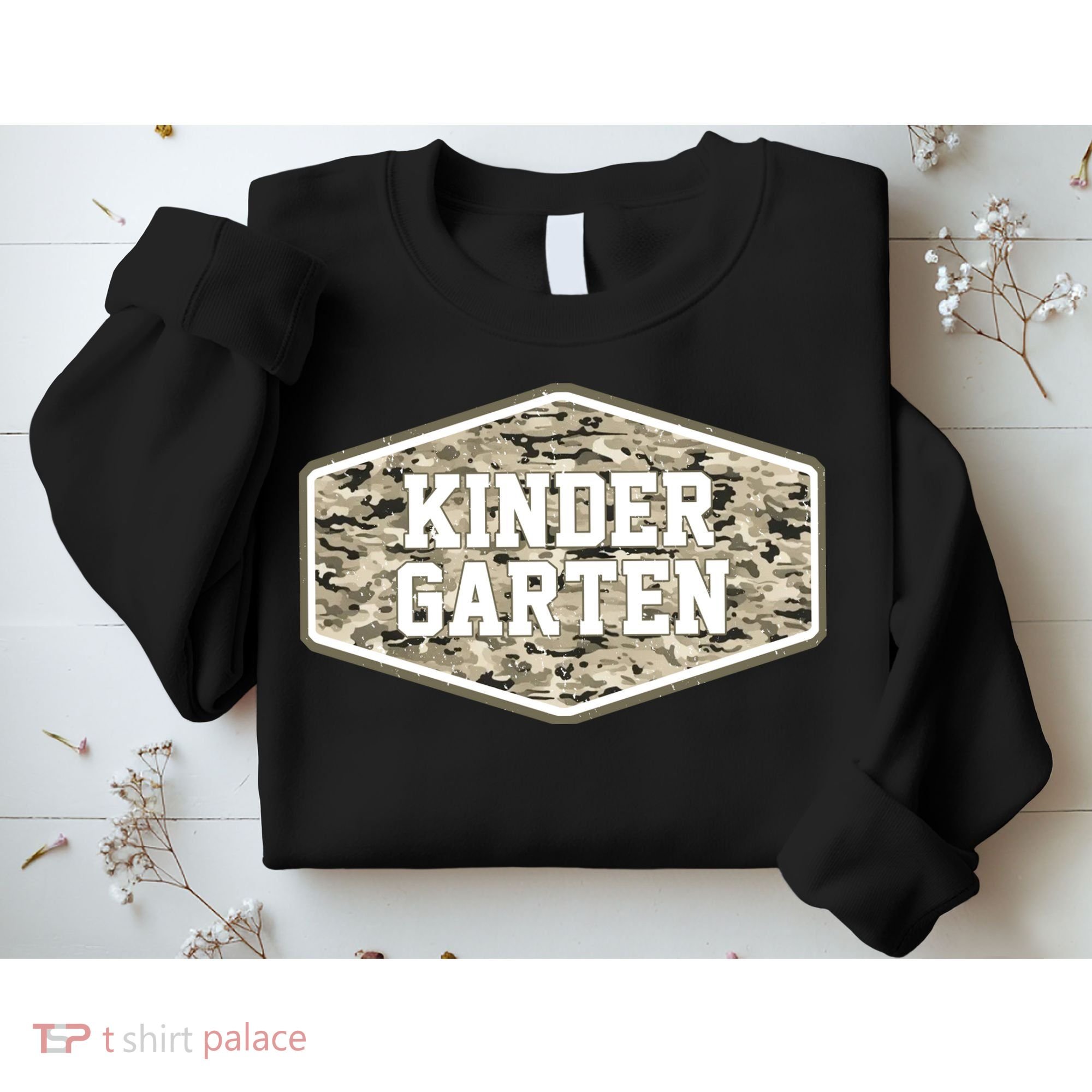 Retro Back To School Old Camo Kindergarten Sweatshirt