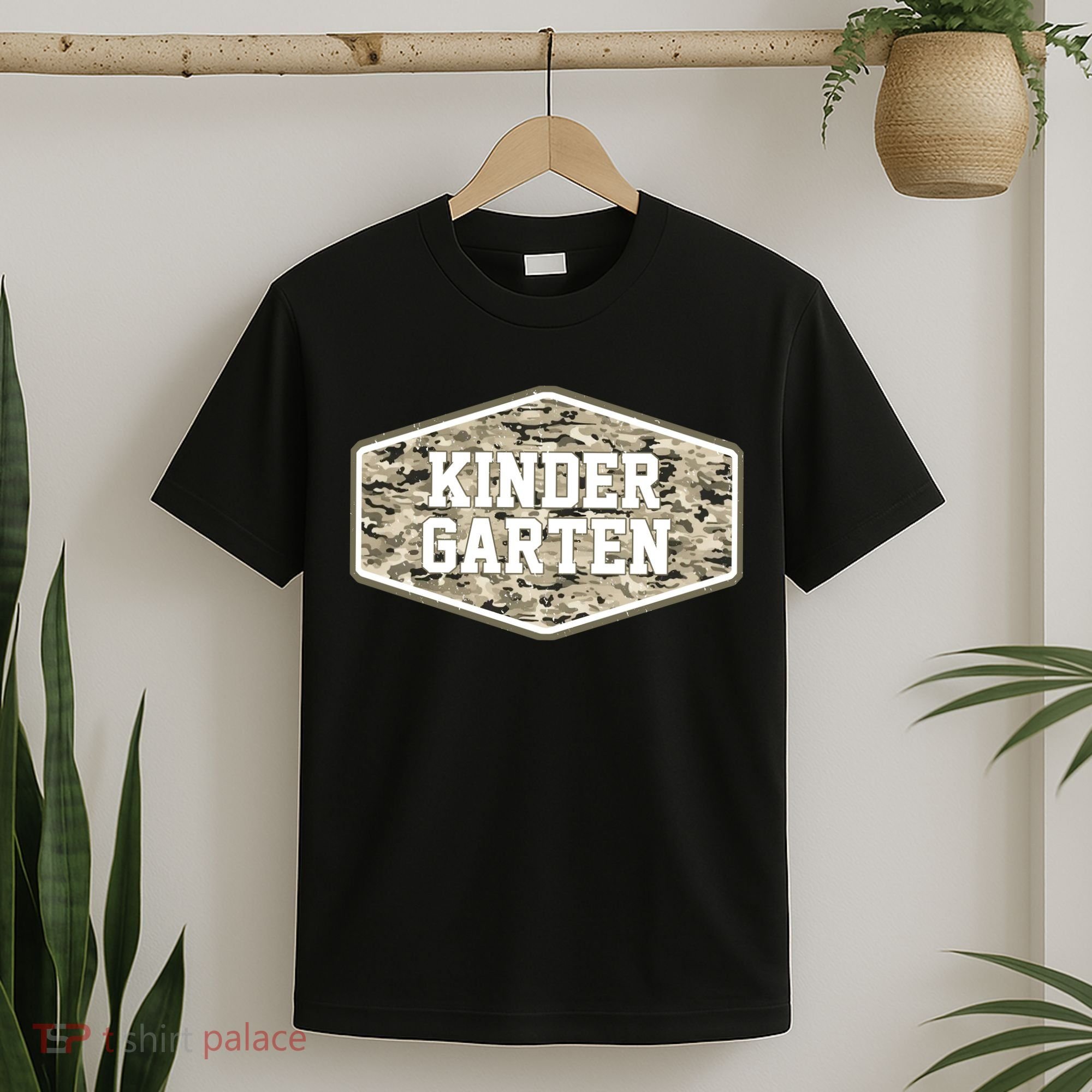Retro Back To School Old Camo Kindergarten T-Shirt