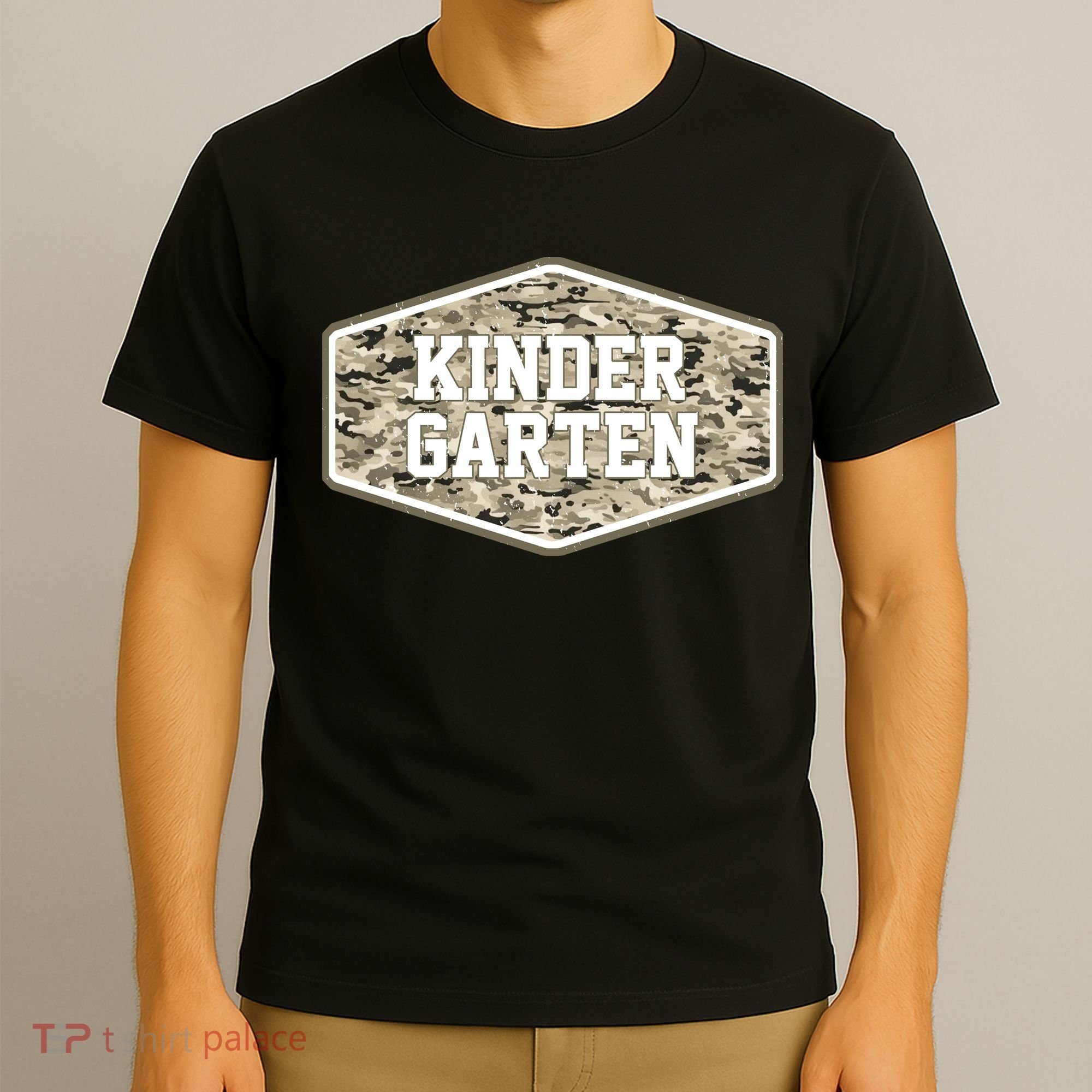 Retro Back To School Old Camo Kindergarten T-Shirt