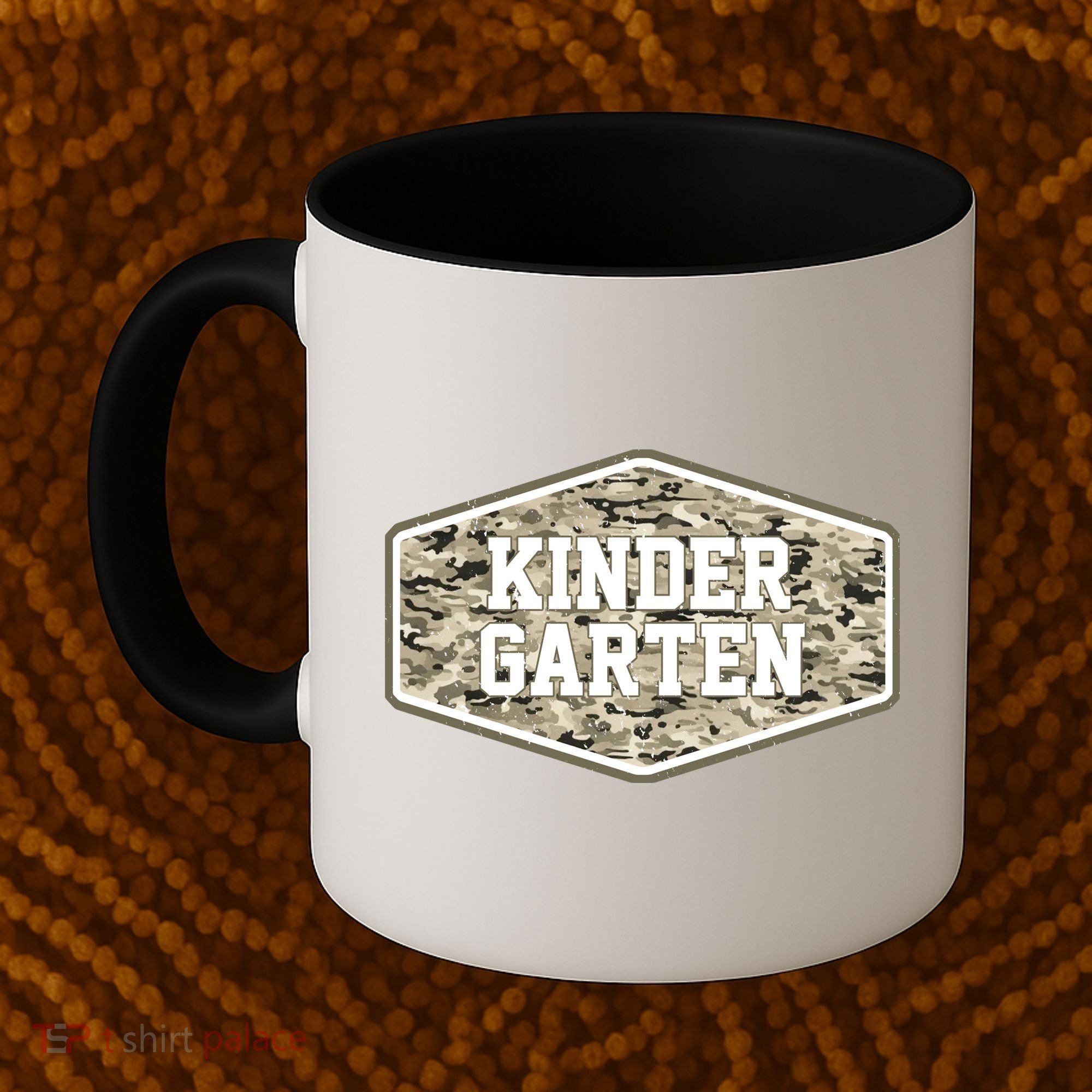 Retro Back To School Old Camo Kindergarten Coffee Mug