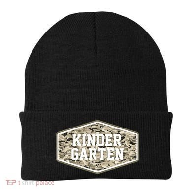 Retro Back To School Old Camo Kindergarten Beanie
