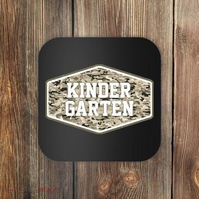 Retro Back To School Old Camo Kindergarten Coaster