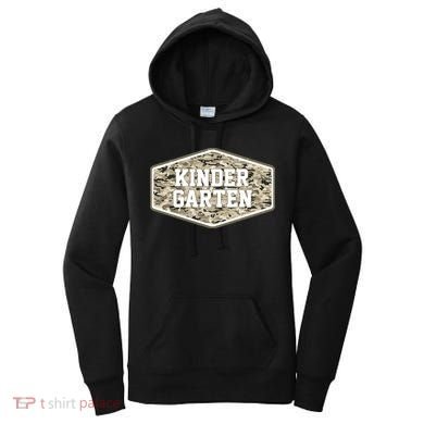 Retro Back To School Old Camo Kindergarten Women's Hoodie