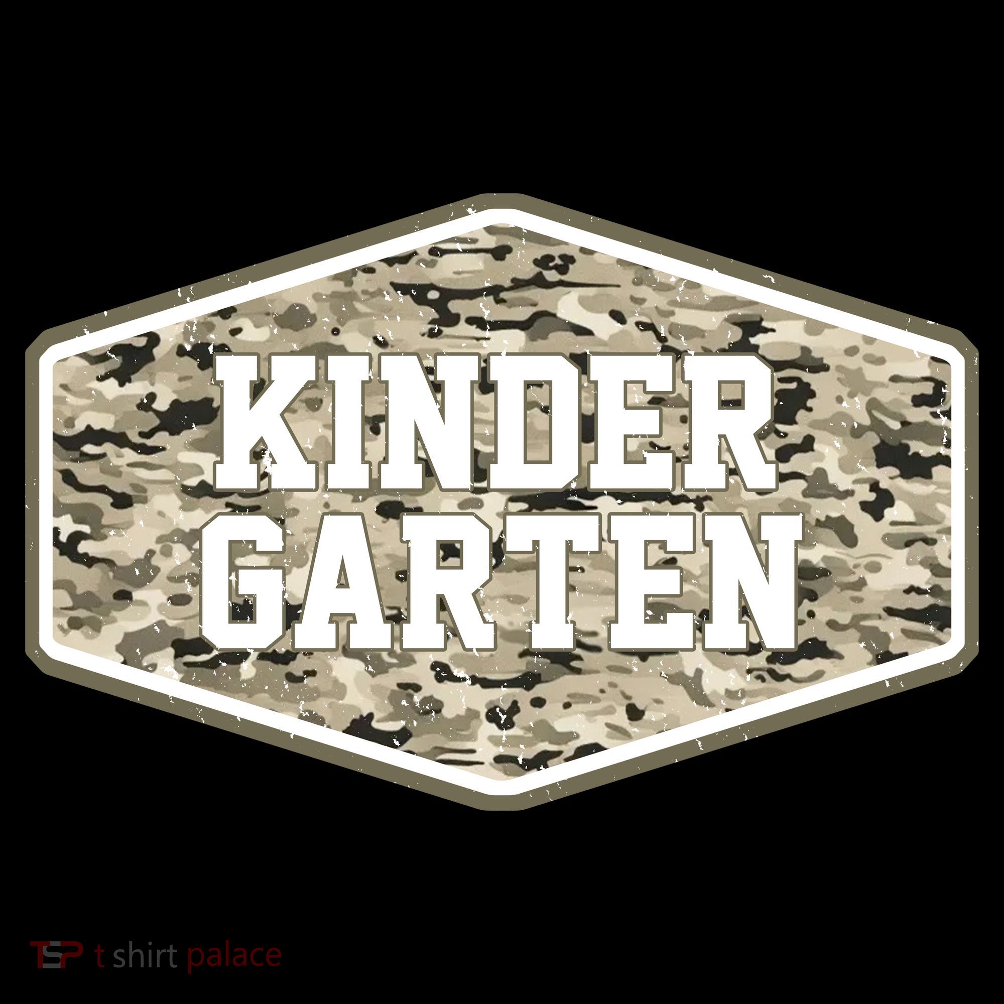 Retro Back To School Old Camo Kindergarten Ornament
