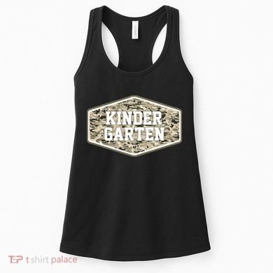 Retro Back To School Old Camo Kindergarten Women's Tank Top