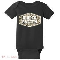 Retro Back To School Old Camo Kindergarten Baby Bodysuit thumb 0