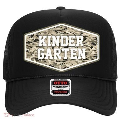 Retro Back To School Old Camo Kindergarten Hat