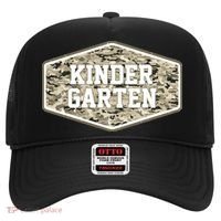 Retro Back To School Old Camo Kindergarten Hat thumb 0