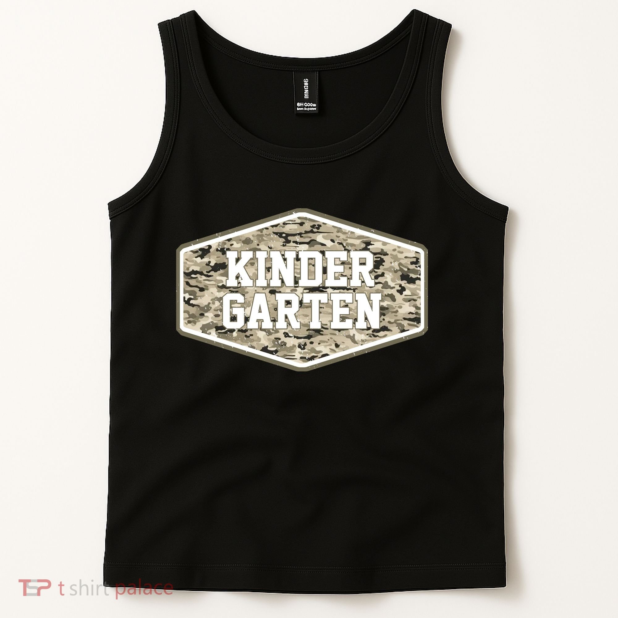 Retro Back To School Old Camo Kindergarten Tank Top