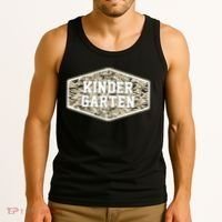 Retro Back To School Old Camo Kindergarten Tank Top thumb 3
