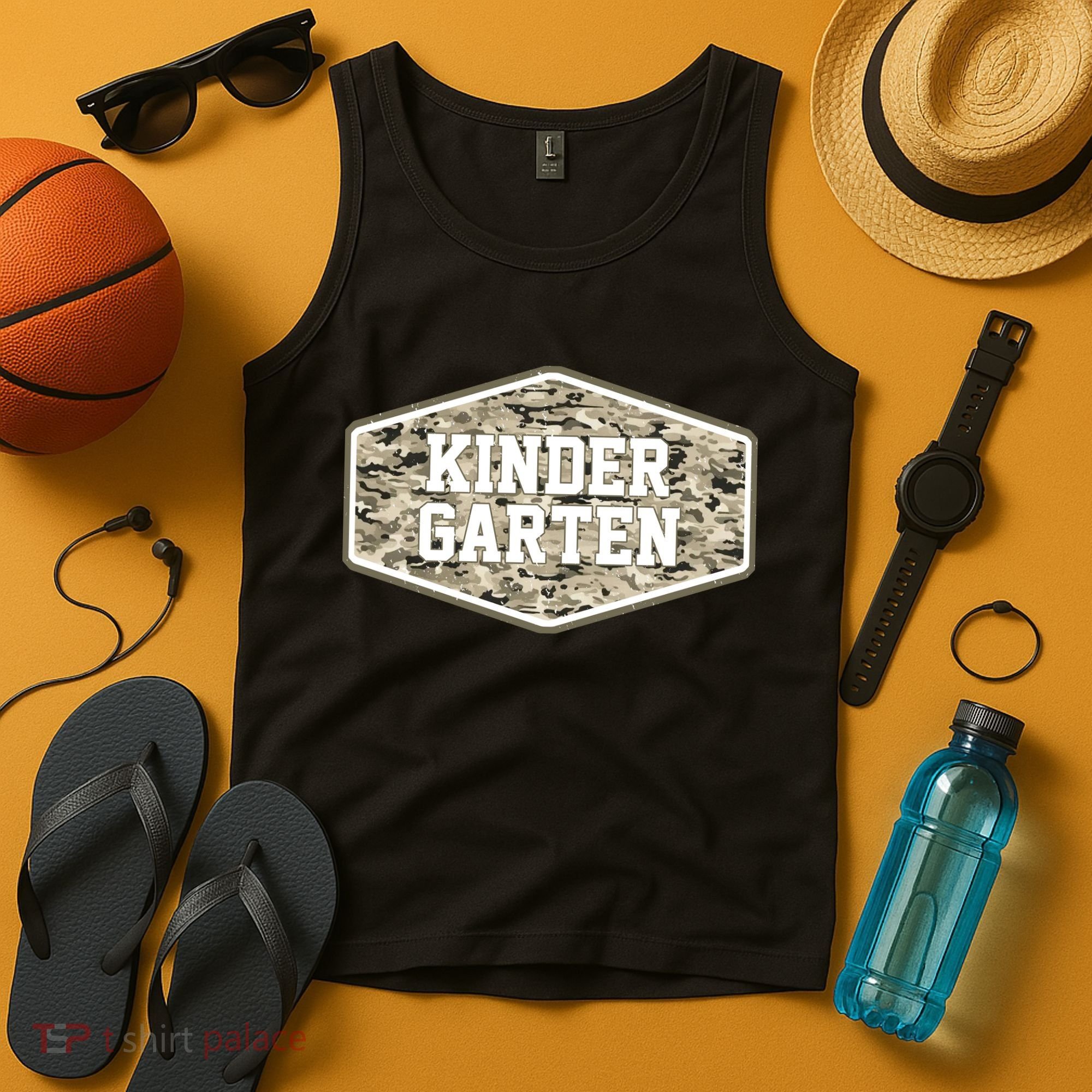 Retro Back To School Old Camo Kindergarten Tank Top