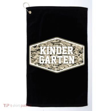 Retro Back To School Old Camo Kindergarten Golf Towel